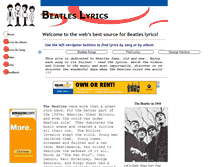Tablet Screenshot of beatleslyrics.org
